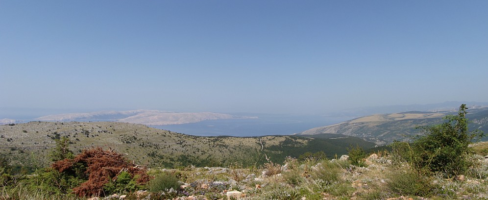 Panorama-Blick auf Pag bei Melnice, nahe Senj