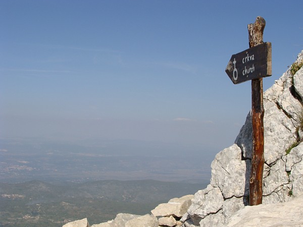 Zur Kappelle am Sveti Jure, Blick gen Bosnien