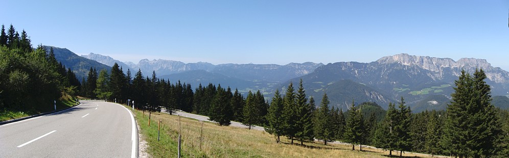 Panorama von der Rossfeldhöhenringstraße